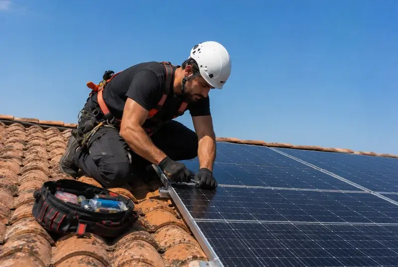 Maintenance et monitoring de panneaux solaires à Conat